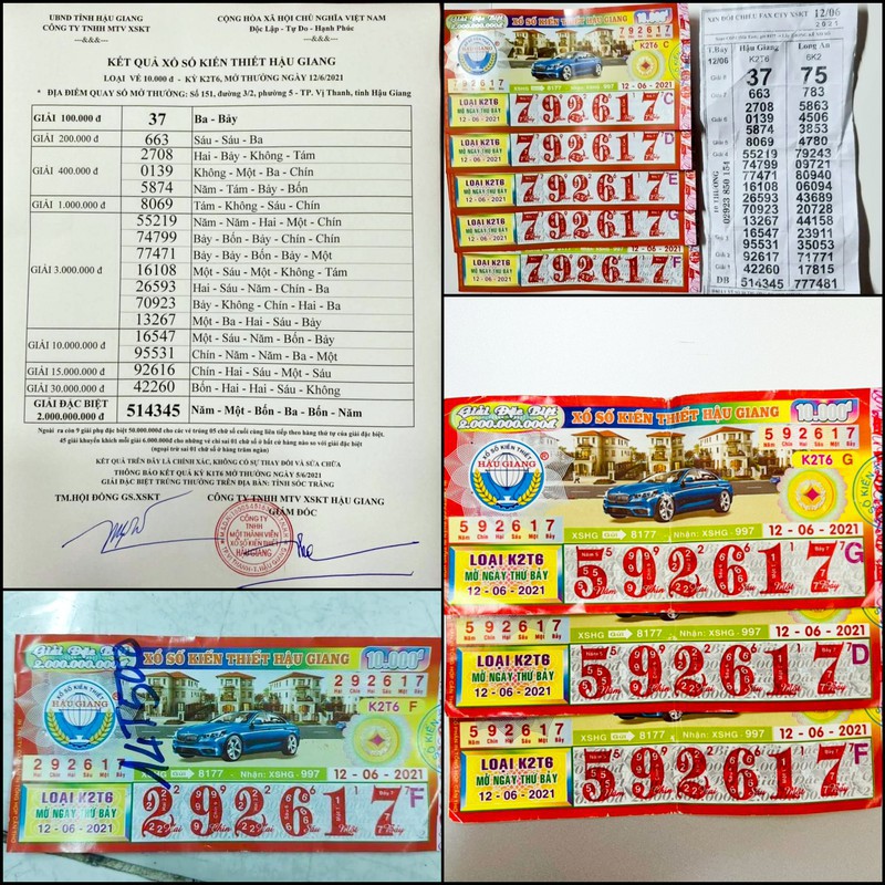 Dãy số trúng thưởng chính xác là 92616 thay vì bị đọc nhầm là 92617